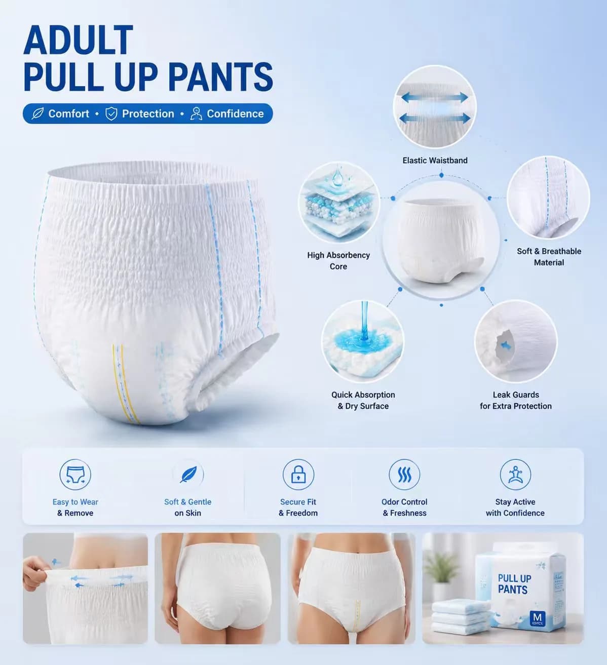 Adult Pull-Up Pants