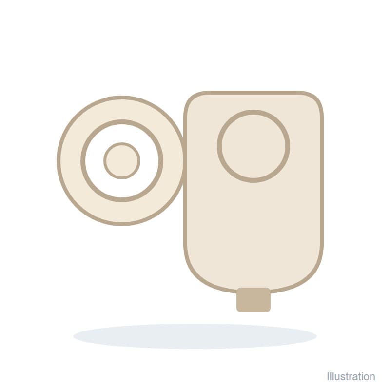 Illustration of Two-Piece Ostomy Bag System (Colostomy / Stoma Bag) (product photo supplied with the quotation)