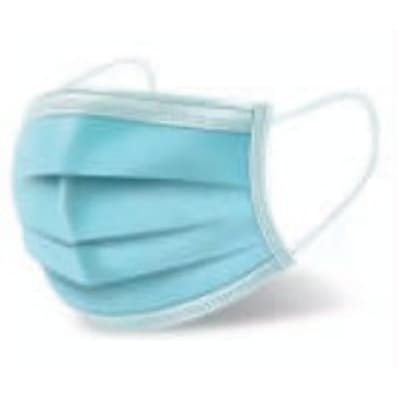 Blue 3-ply surgical face mask with ear loops