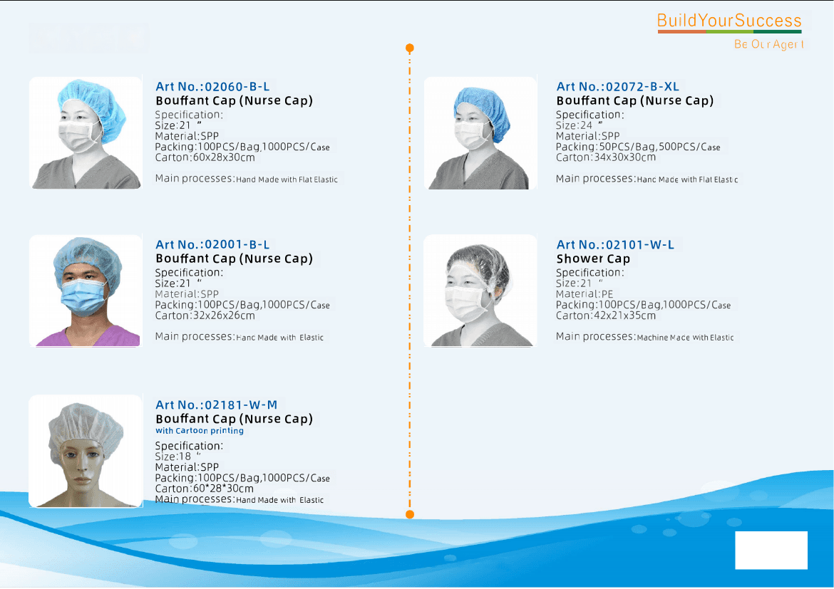 Bouffant & Shower Caps from the PPE catalog