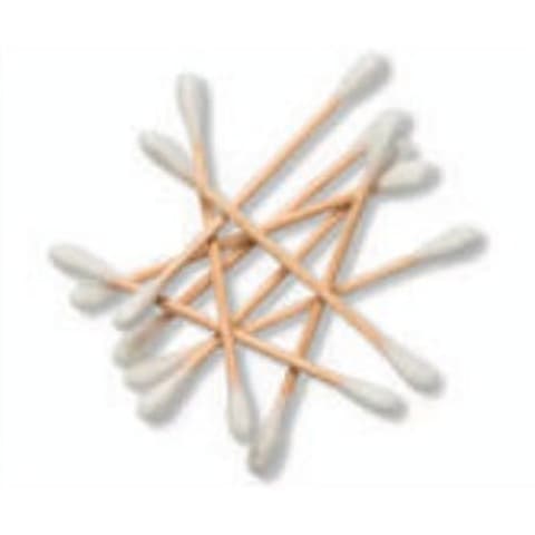 Medical cotton swabs with wooden sticks
