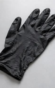 Black heavy-duty nitrile glove