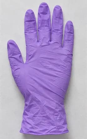 Violet Blue nitrile glove