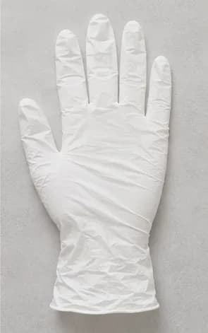 White nitrile glove
