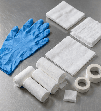 Nitrile and PVC examination glove range